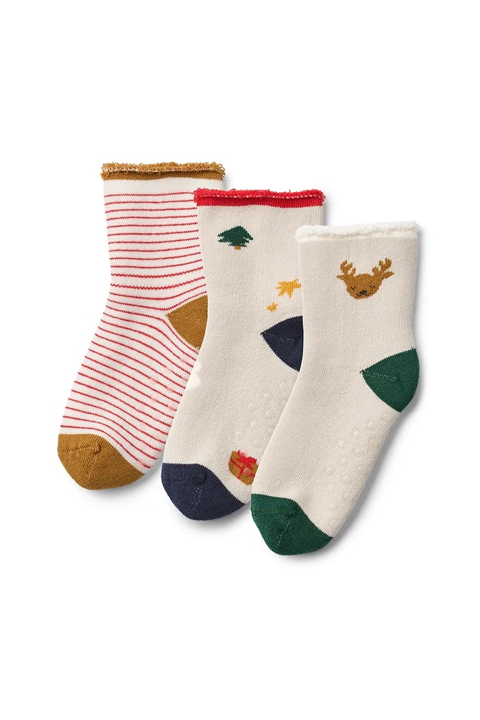 Detské ponožky Liewood Eloy Baby Socks 3-Pack béžová LW20015.9BYA