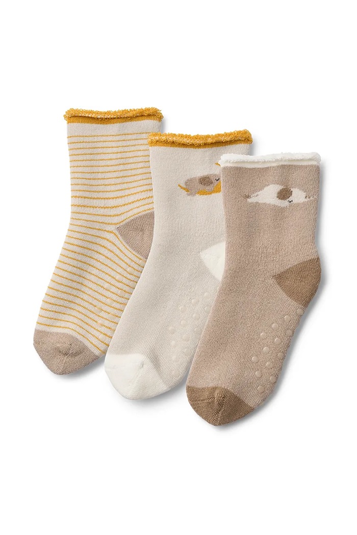 Detské ponožky Liewood Eloy Baby Socks 3-Pack béžová LW20015.9BYA
