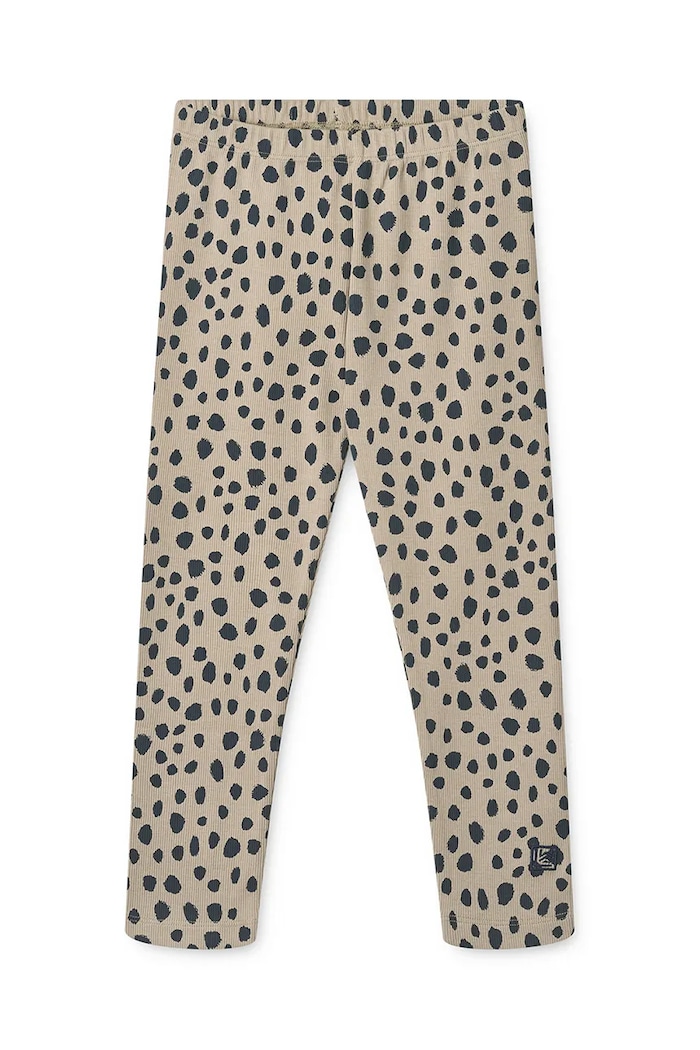 Liewood legginsy dziecięce Marien Printed Rib Leggings LW20353.9BYA beżowy AW25