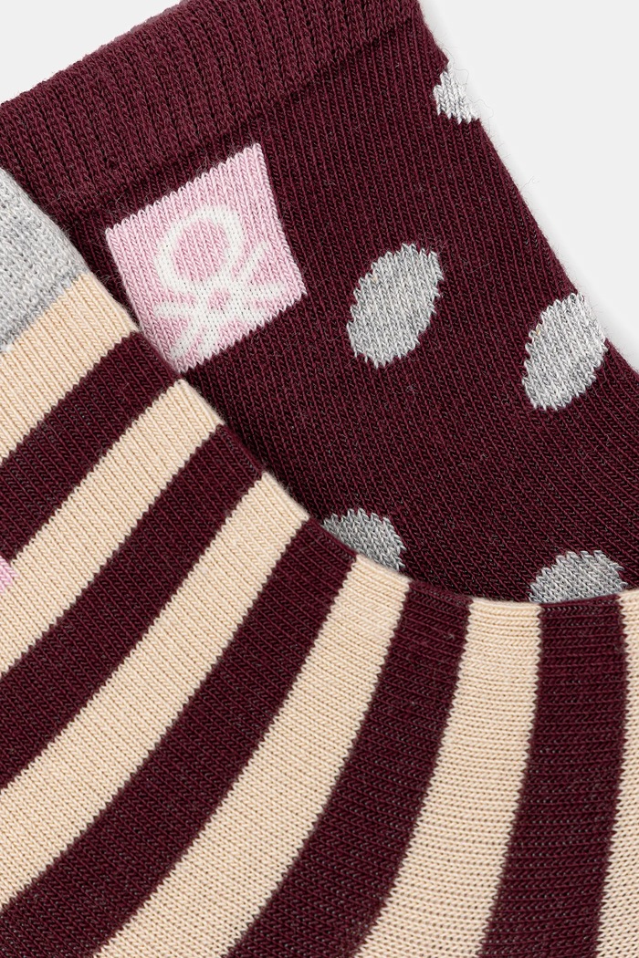 Dětské ponožky United Colors of Benetton 2-pack 6AO30704F.G.seasonal béžová AW25