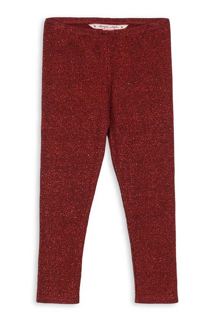 Konges Sløjd leggins copii ROLI PANTS tricotaj rosu KS104416.9BYA