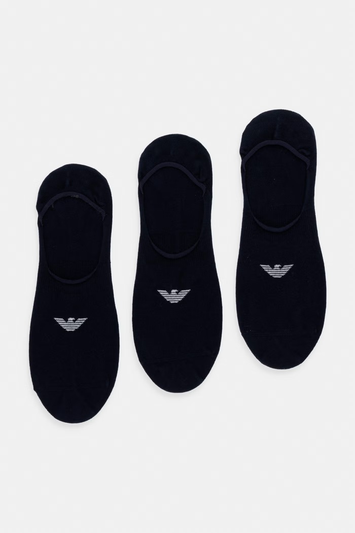 Emporio Armani Underwear členkové ponožky pánske 3-pak tmavomodrá EM000548.AF14446