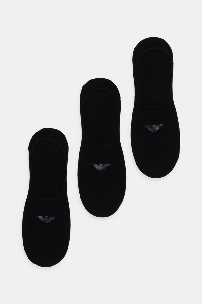 Emporio Armani Underwear Șosete scurte bărbați pachet de 3 sosete scurte negru EM000548.AF14446