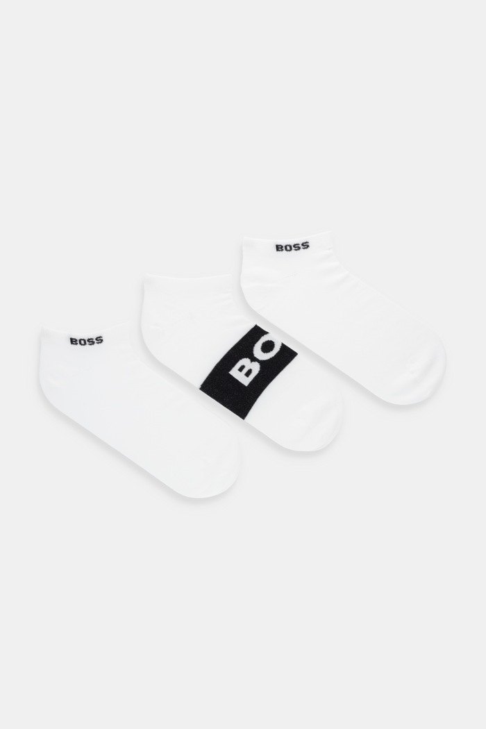 BOSS stopki 3-pack 3P AS Logo CC skarpetki krótkie biały 50543482