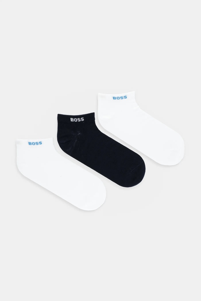 BOSS Șosete scurte 3-pack 3P AS Logo CC alb 50543482