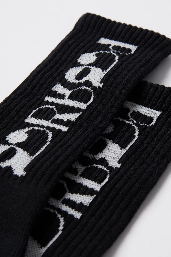 Čarape by Parra Tokyo logo crew 54270 crna AW25