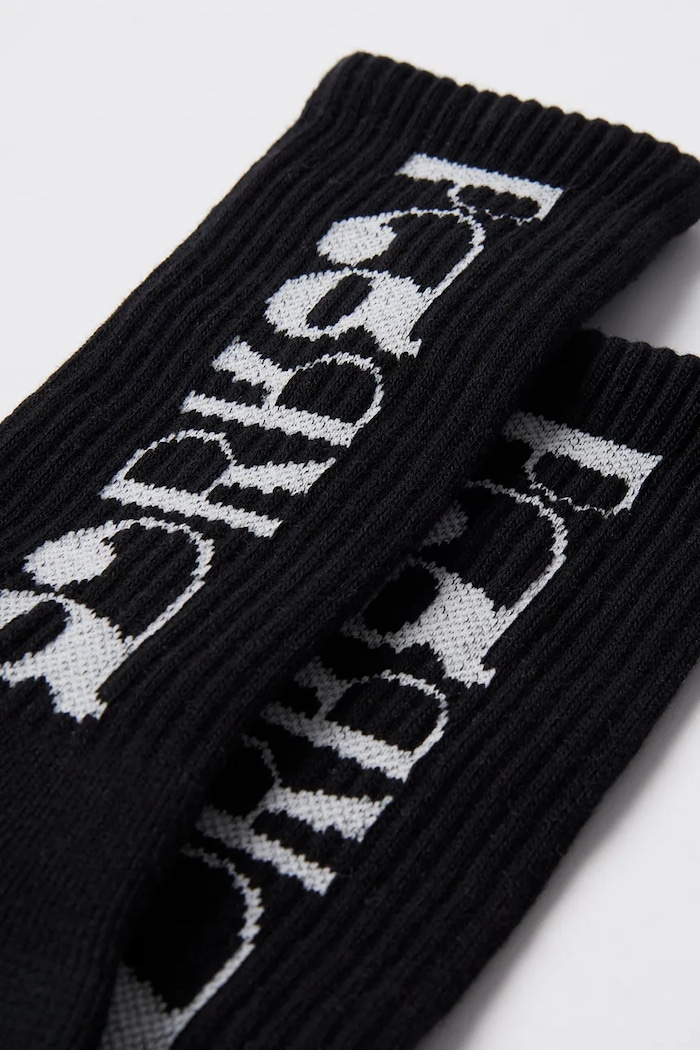 Čarape by Parra Tokyo logo crew 54270 crna AW25