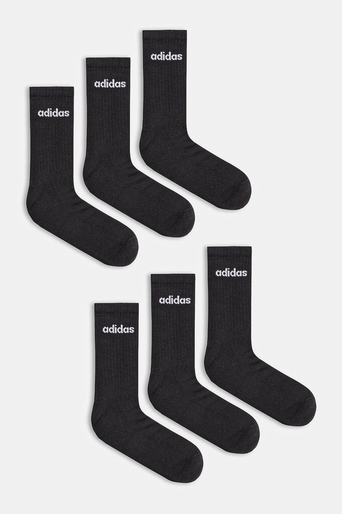 Κάλτσες adidas 6-pack λεπτό μοτίβο μαύρο JL6094