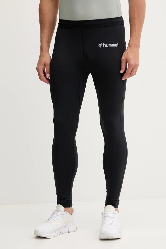 Tréningové legíny Hummel s elastanom čierna 227255