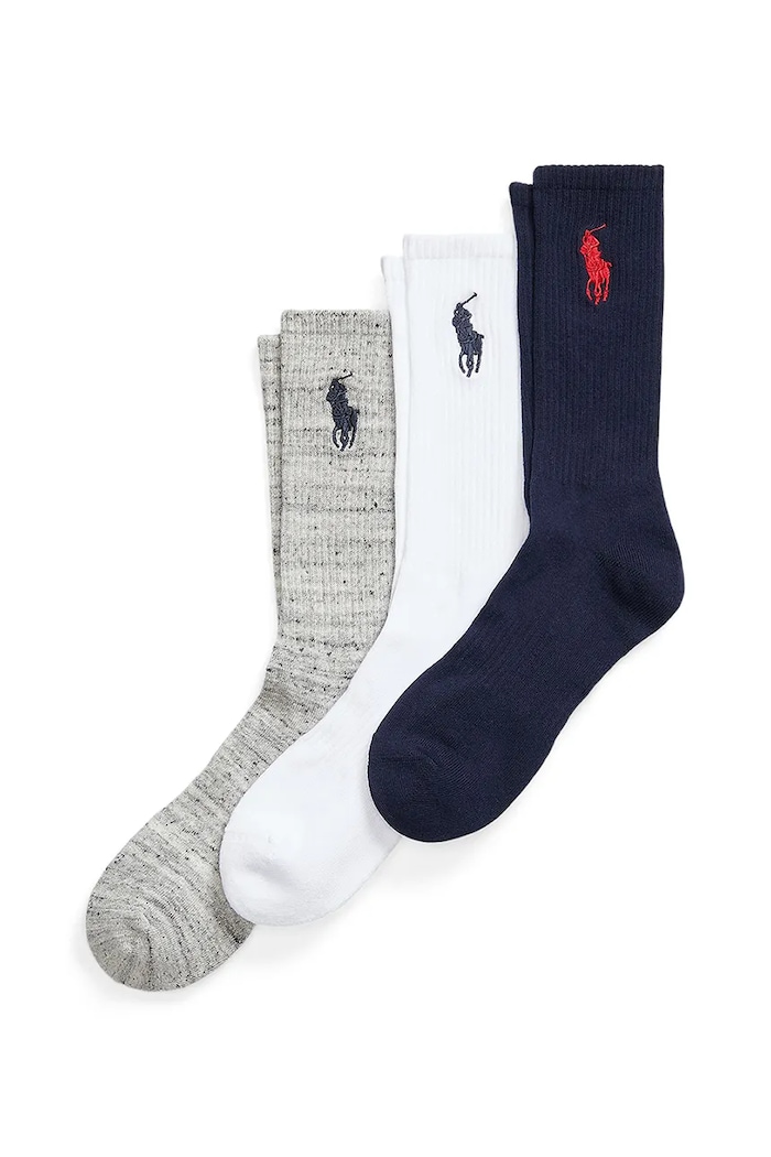 Κάλτσες Polo Ralph Lauren 3-pack απλικέ πολύχρωμο 449858064