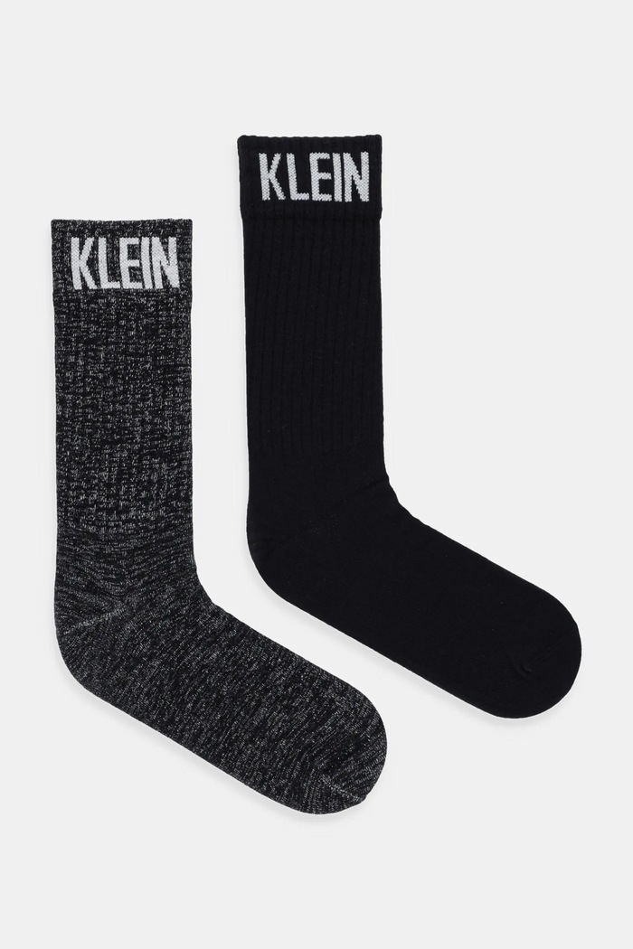Ponožky Calvin Klein Jeans 2-pak potlač čierna 701235978