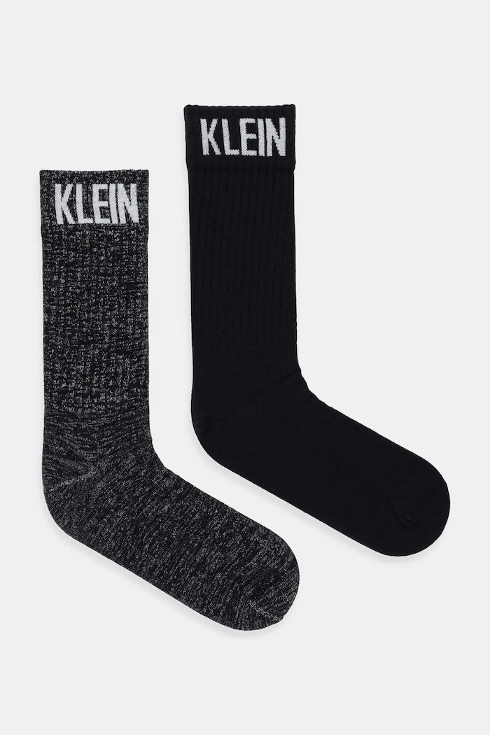 Ponožky Calvin Klein Jeans 2-pak potlač čierna 701235978