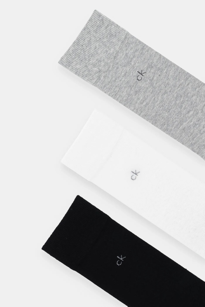 Calvin Klein κάλτσες ανδρικές με βαμβάκι 3-pack 701234208 λευκό SS26