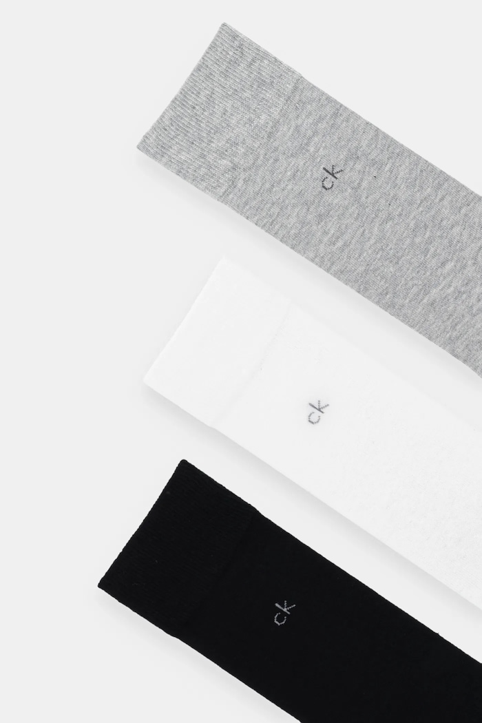 Calvin Klein κάλτσες ανδρικές με βαμβάκι 3-pack 701234208 λευκό SS26