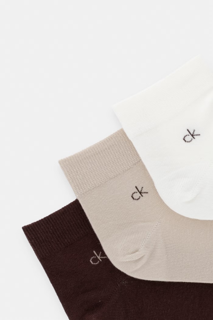 Calvin Klein κάλτσες ανδρικές με βαμβάκι 3-pack 701234209 μπεζ SS26