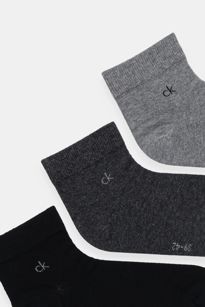 Calvin Klein ponožky pánské s bavlnou 3-pack 701234209 šedá SS26