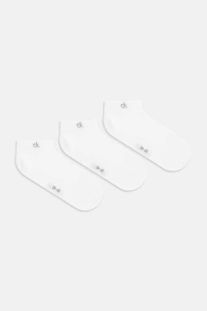 Calvin Klein κάλτσες ανδρικές με βαμβάκι 3-pack κοντές κάλτσες λευκό 701234366