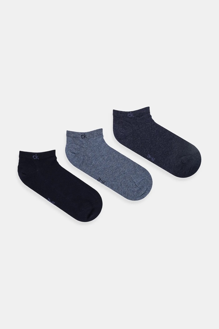 Calvin Klein Κάλτσες Ανδρικές με βαμβάκι 3-pack κοντές κάλτσες μπλε 701234366