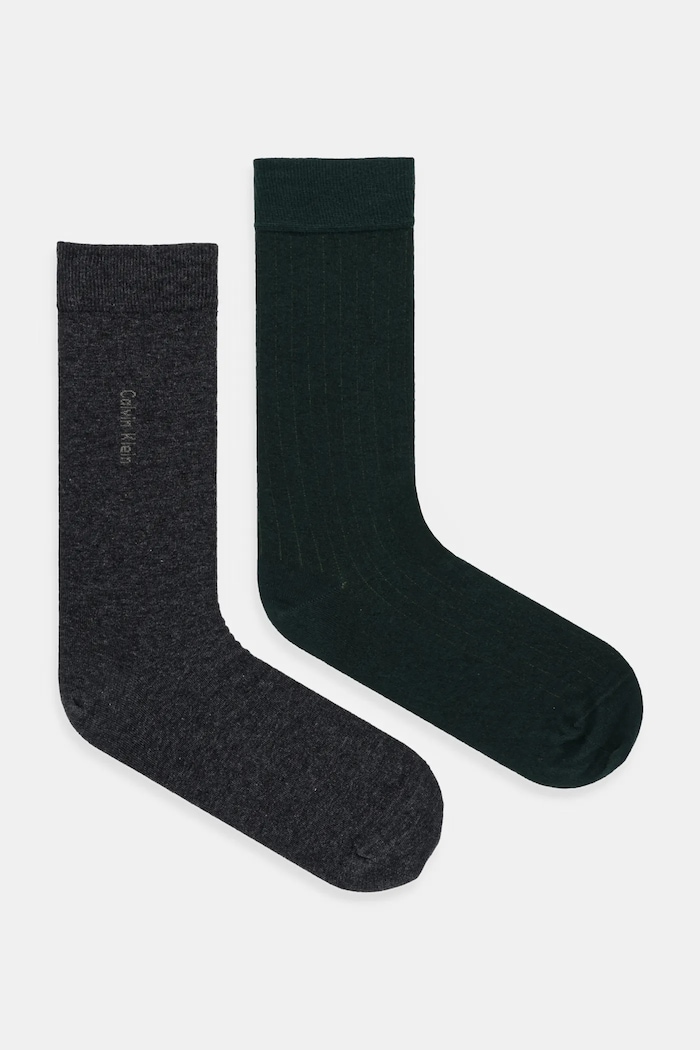 Ponožky Calvin Klein 2-pak dlhé ponožky zelená 701235970