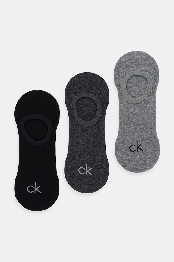Calvin Klein skarpetki 3-pack skarpetki krótkie szary 701236412