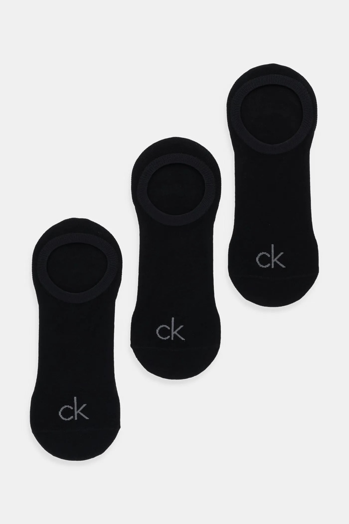 Ponožky Calvin Klein 3-pack krátké ponožky černá 701236412