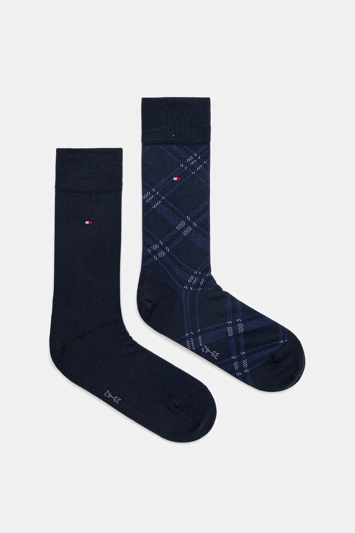 Tommy Hilfiger skarpetki 2-pack wzorzyste granatowy 701236310