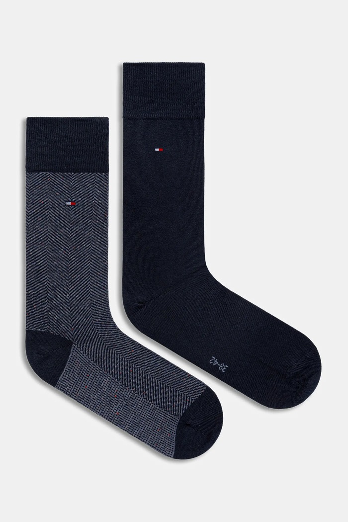 Tommy Hilfiger skarpetki 2-pack wzorzyste granatowy 701236313