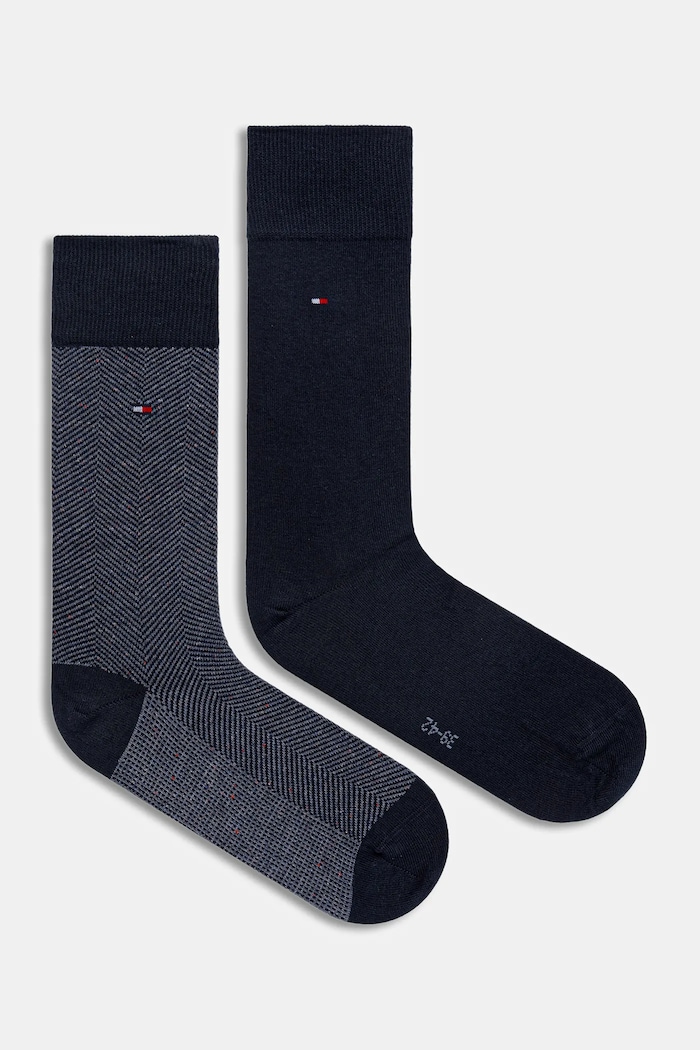 Tommy Hilfiger skarpetki 2-pack wzorzyste granatowy 701236313