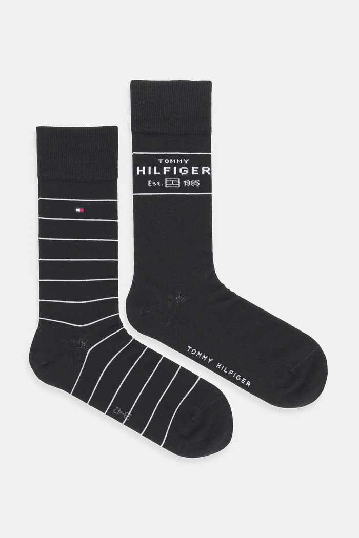 Tommy Hilfiger șosete 2-pack sosete lungi negru 701236634