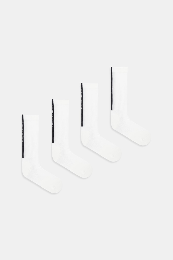 Calvin Klein Jeans șosete 4-pack uni alb 701238238