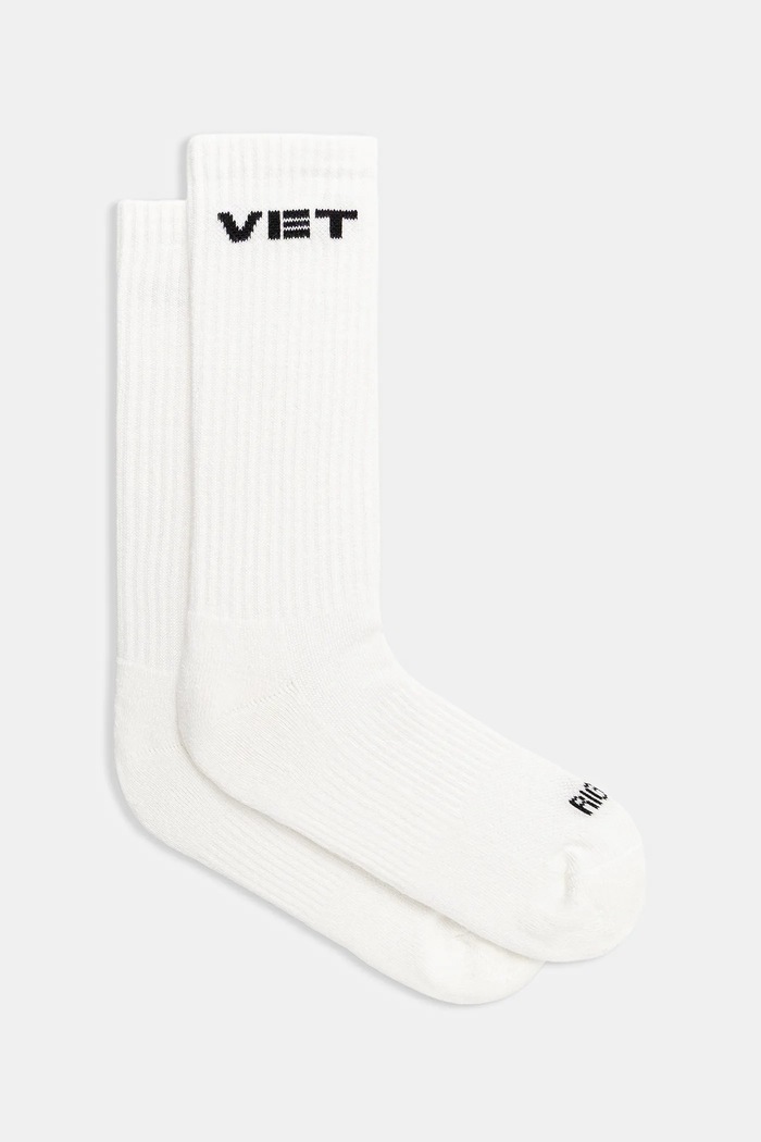 VETEMENTS socks Vet ankle socks white UH76SO250W