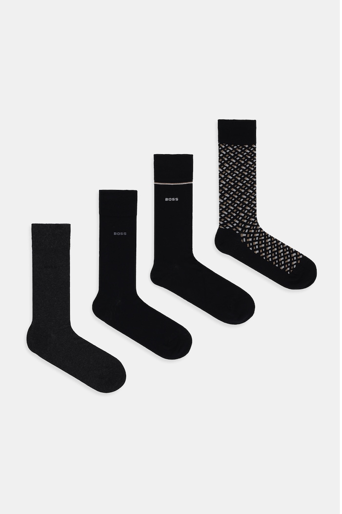 BOSS Șosete 4-pack 4P RS Gift Monogram negru 50524322