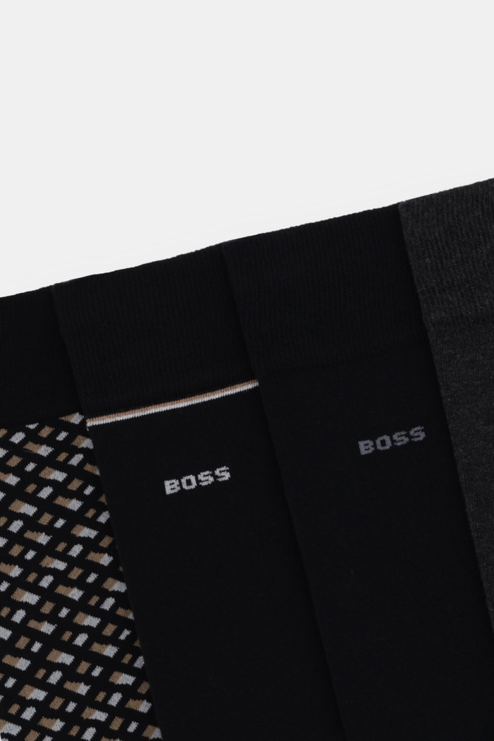 BOSS Șosete 4-pack 4P RS Gift Monogram 50524322 negru AW25