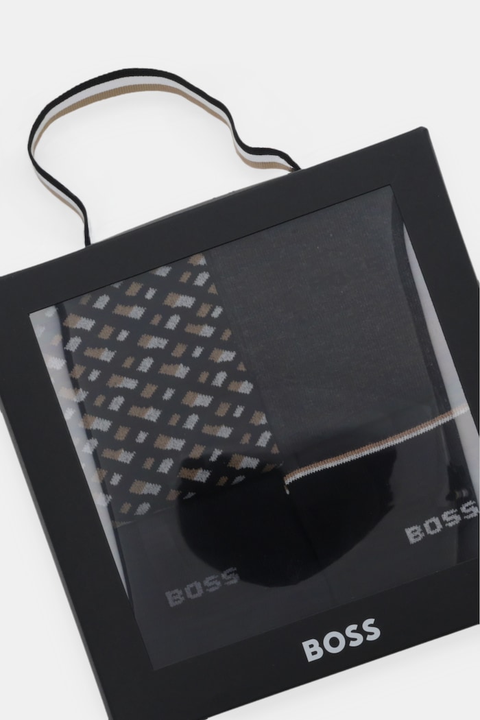 Îmbrăcăminte BOSS Șosete 4-pack 4P RS Gift Monogram 50524322 negru
