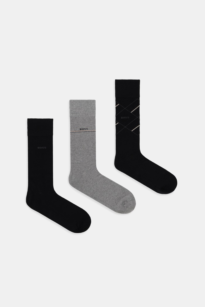 BOSS Șosete 3-pack 3PRS Giftset Icon CC negru 50547840