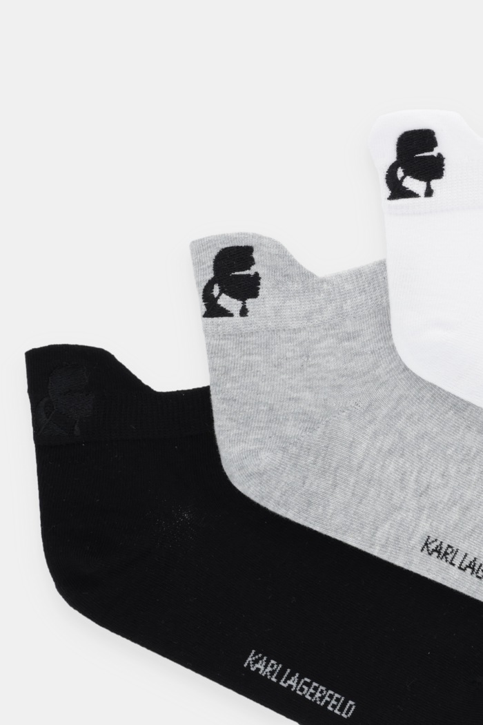 Ponožky Karl Lagerfeld 3-pak A4M47041 biela AW25