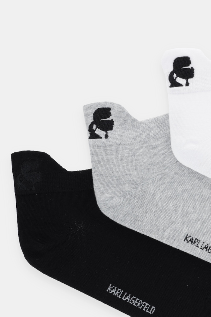 Ponožky Karl Lagerfeld 3-pak A4M47041 biela AW25