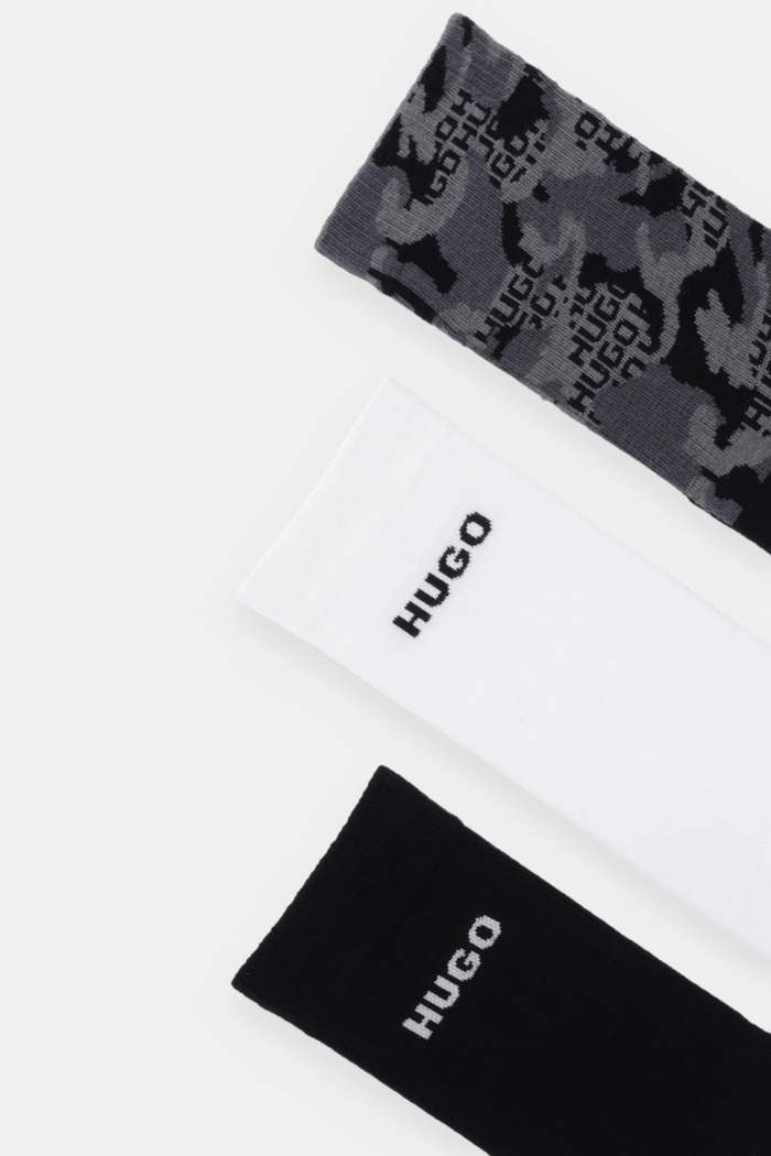 Κάλτσες HUGO 3-pack Bashinah 50546476 μαύρο AW25