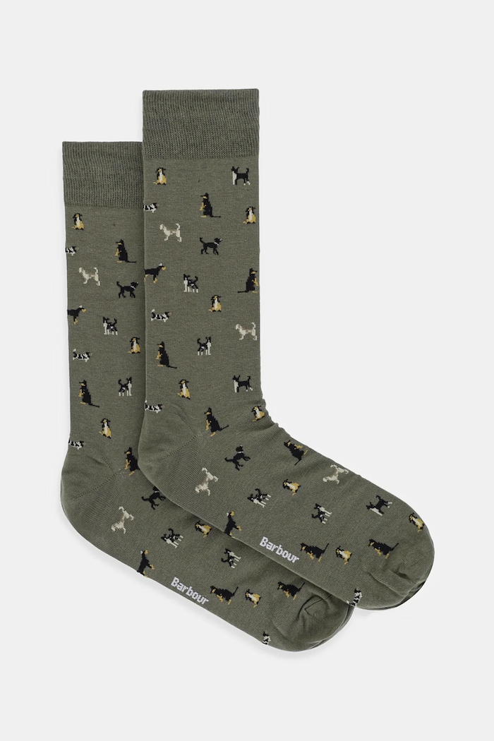 Barbour κάλτσες ανδρικές με βαμβάκι Mavin ψηλές κάλτσες πράσινο MSO0068