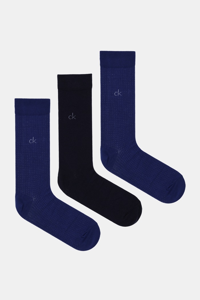 Κάλτσες Calvin Klein 3-pack ψηλές κάλτσες μπλε 701235981