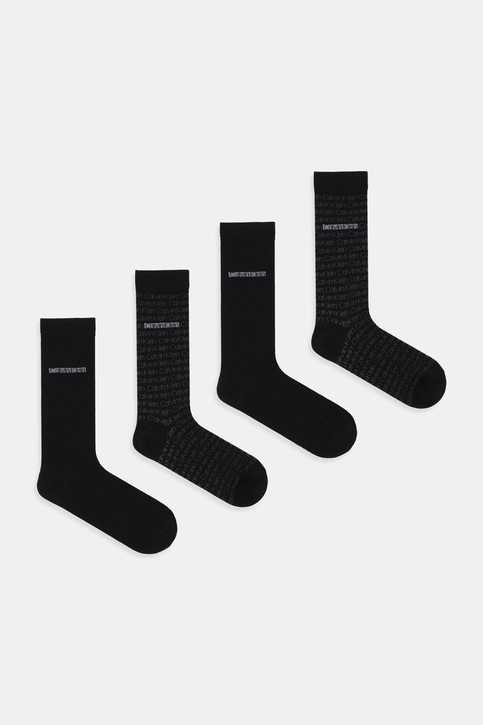 Calvin Klein șosete 4-pack cu modele negru 701235980
