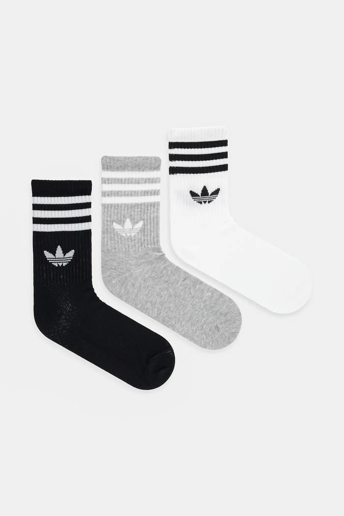 Čarape adidas Originals 3-Stripes 3-pack Planet friendly bijela JV7403