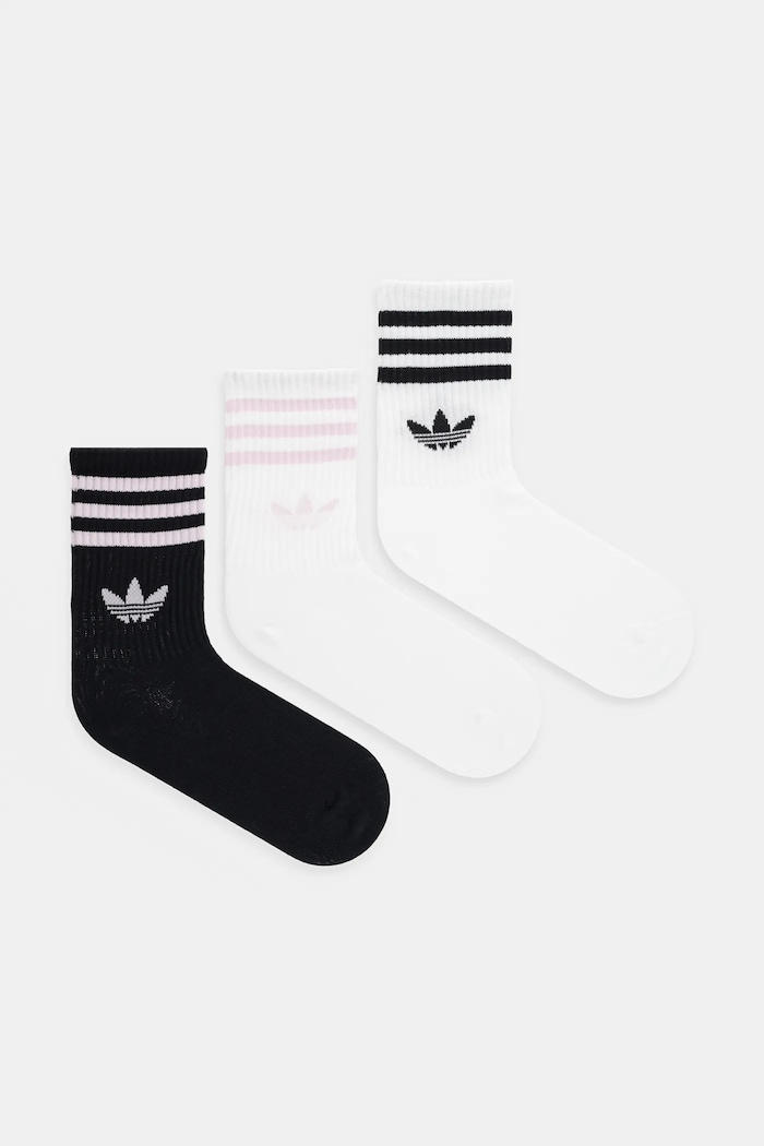 Ponožky adidas Originals 3-Stripes 3-pak dlhé ponožky biela JV7405