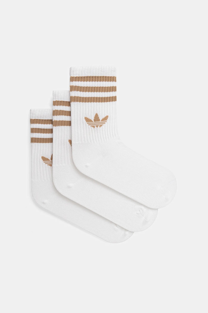 adidas Originals șosete 3-Stripes 3-pack sosete lungi alb JV7407
