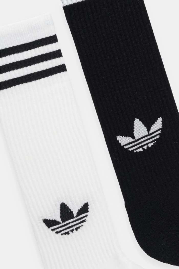 Чорапи adidas Originals 3-Stripes (2 чифта) JV7413 бял AW25