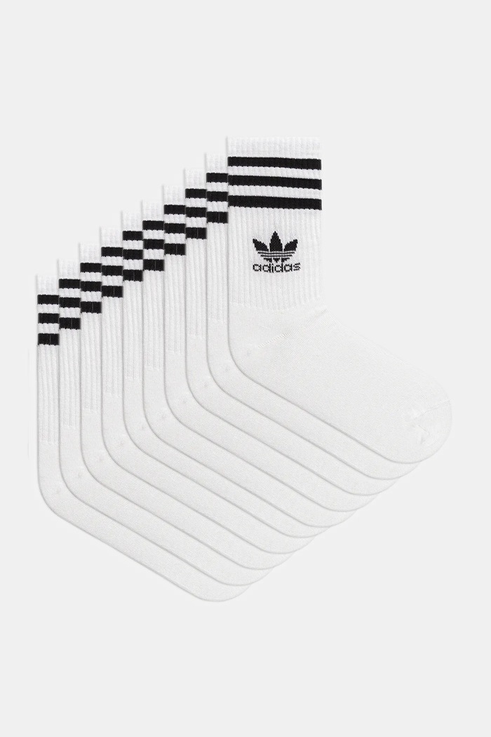 Nogavice adidas Originals 3-Stripes 10-pack Visoke nogavice bela JZ0587
