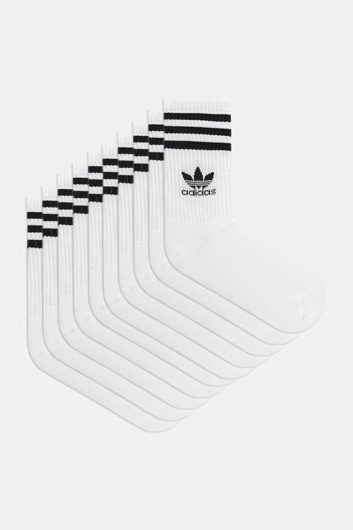 Nogavice adidas Originals 3-Stripes 10-pack Visoke nogavice bela JZ0587