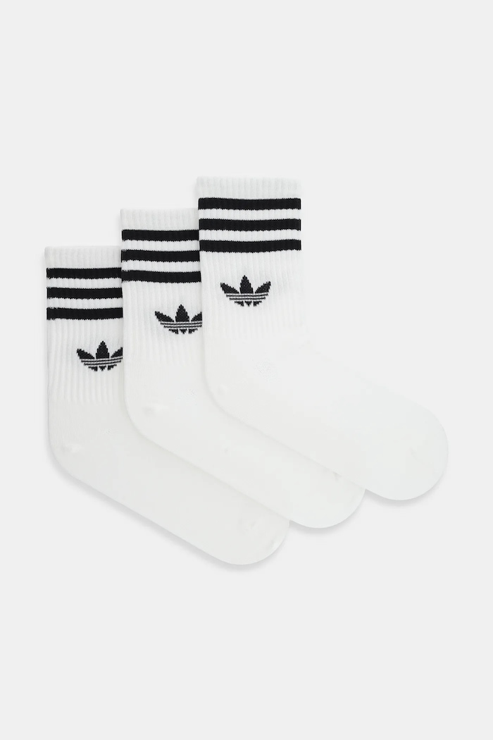 Nogavice adidas Originals 3-Stripes 3-pack Prijazno od planeta bela JZ4932