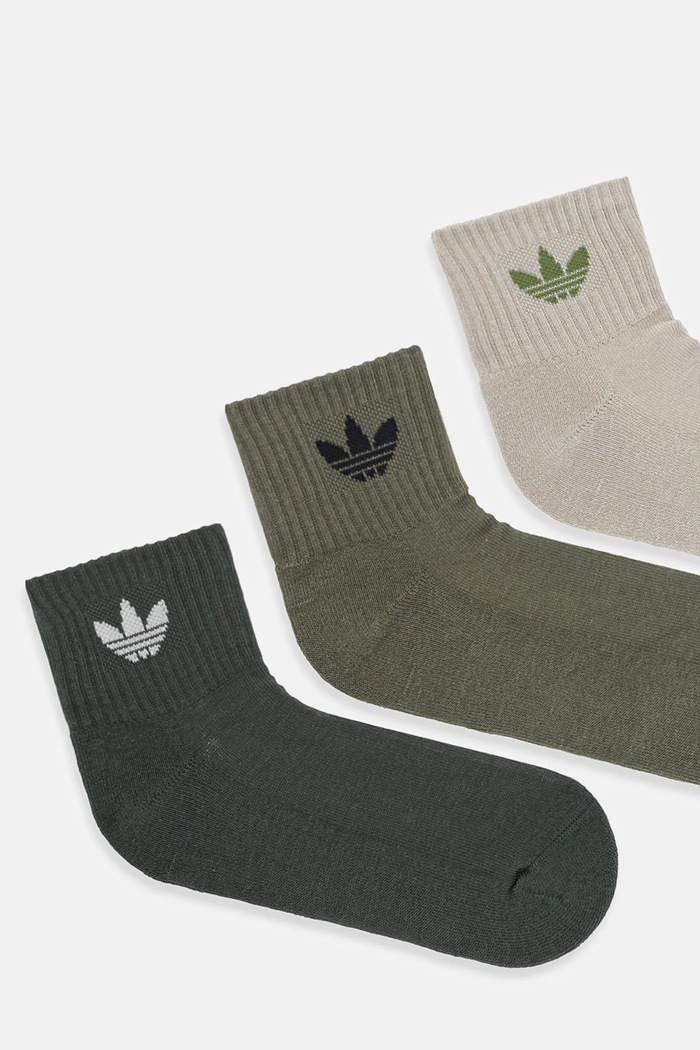 Ponožky adidas Originals 3-pak JV8594 zelená AW25