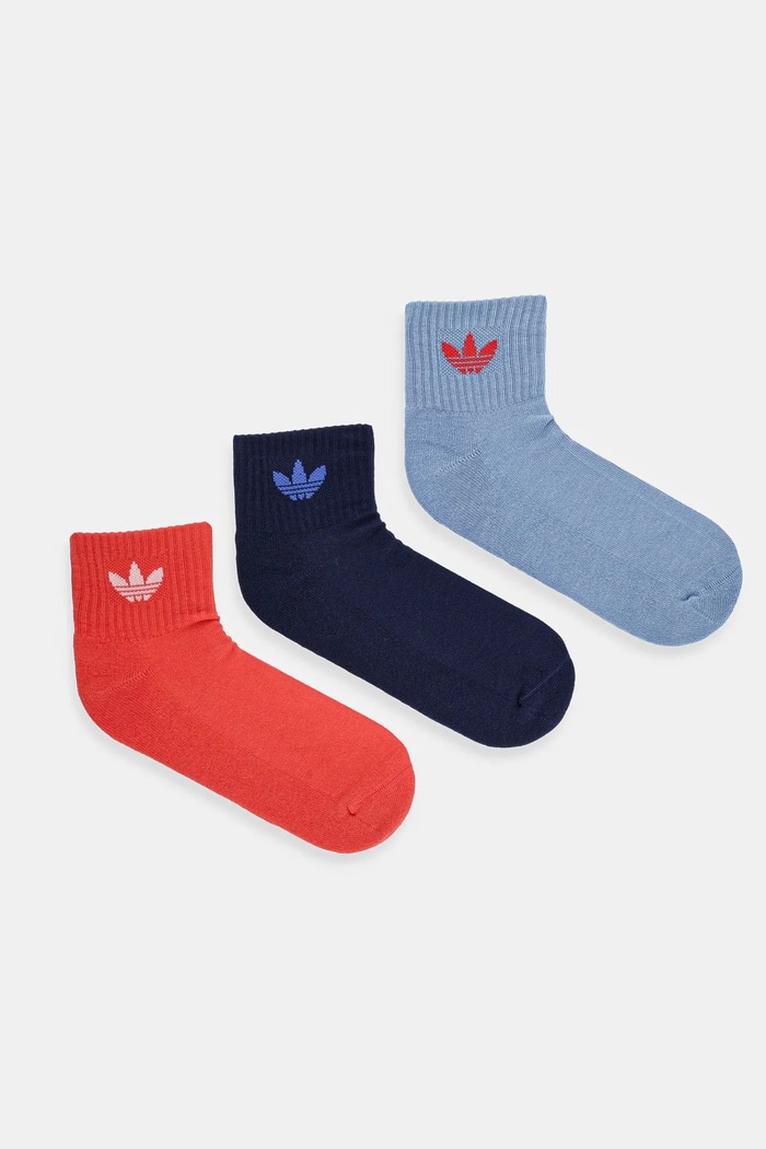 Nogavice adidas Originals 3-pack Visoke nogavice modra JV8595